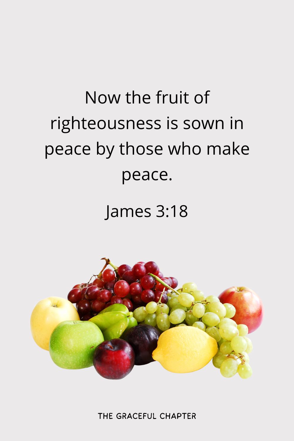 Now the fruit of righteousness is sown in peace by those who make peace.