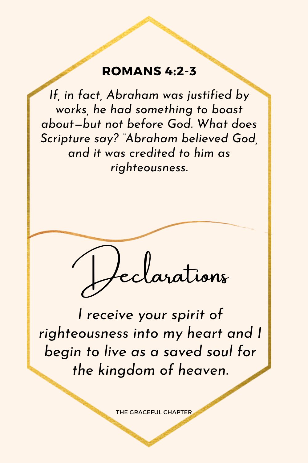 Declaration - Romans 4:2-3