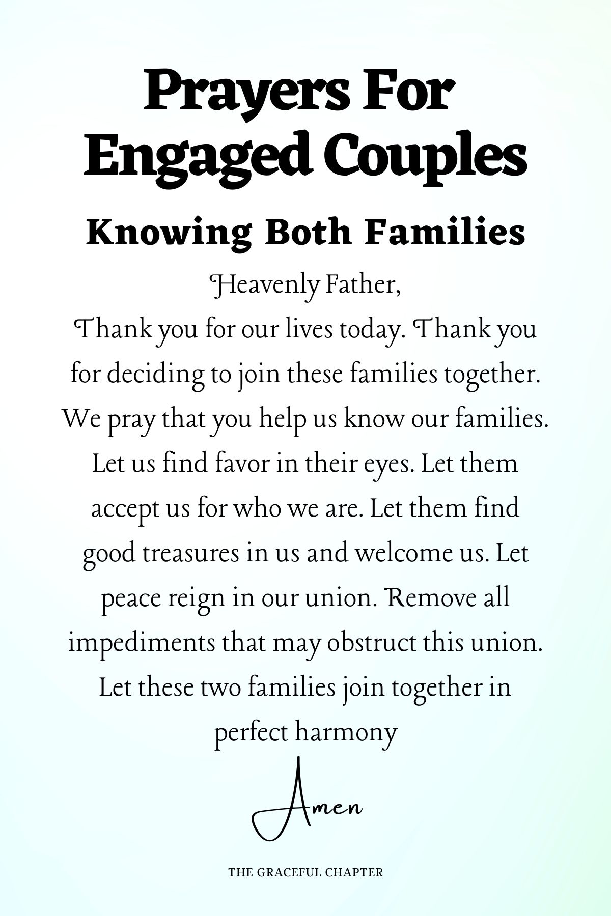  prayers for engaged couples  Knowing both families