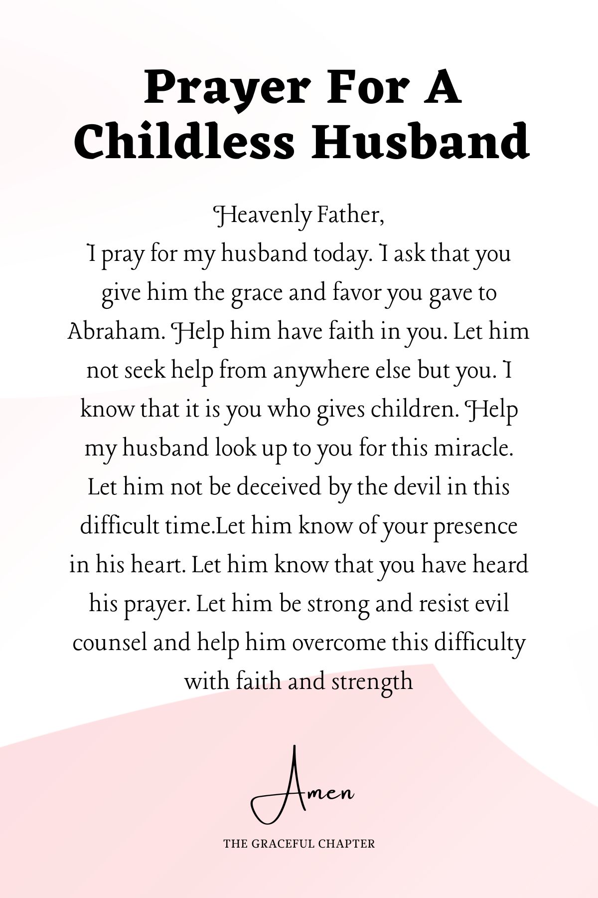 Prayer for a childless husband - Prayers For The Fruit Of The Womb