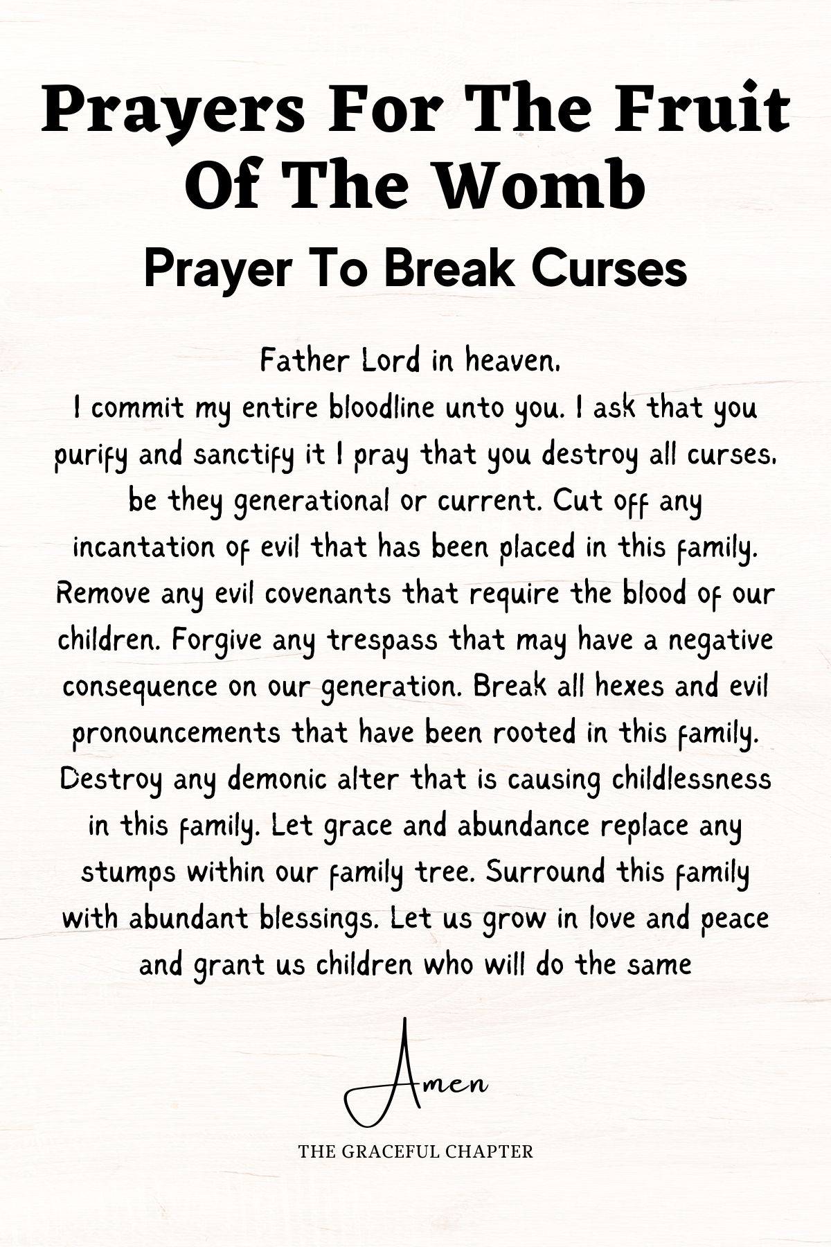 Prayer to break curses