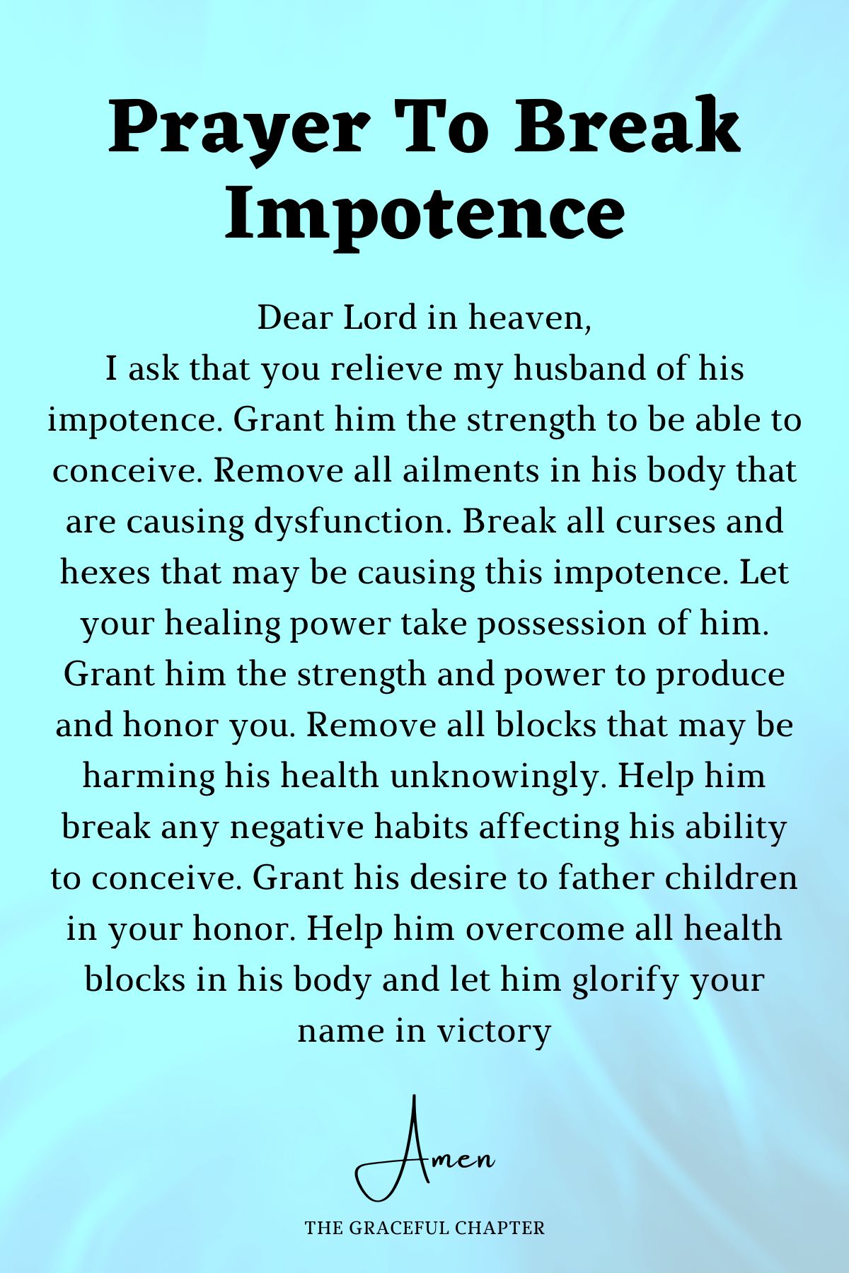 Prayer to break impotence