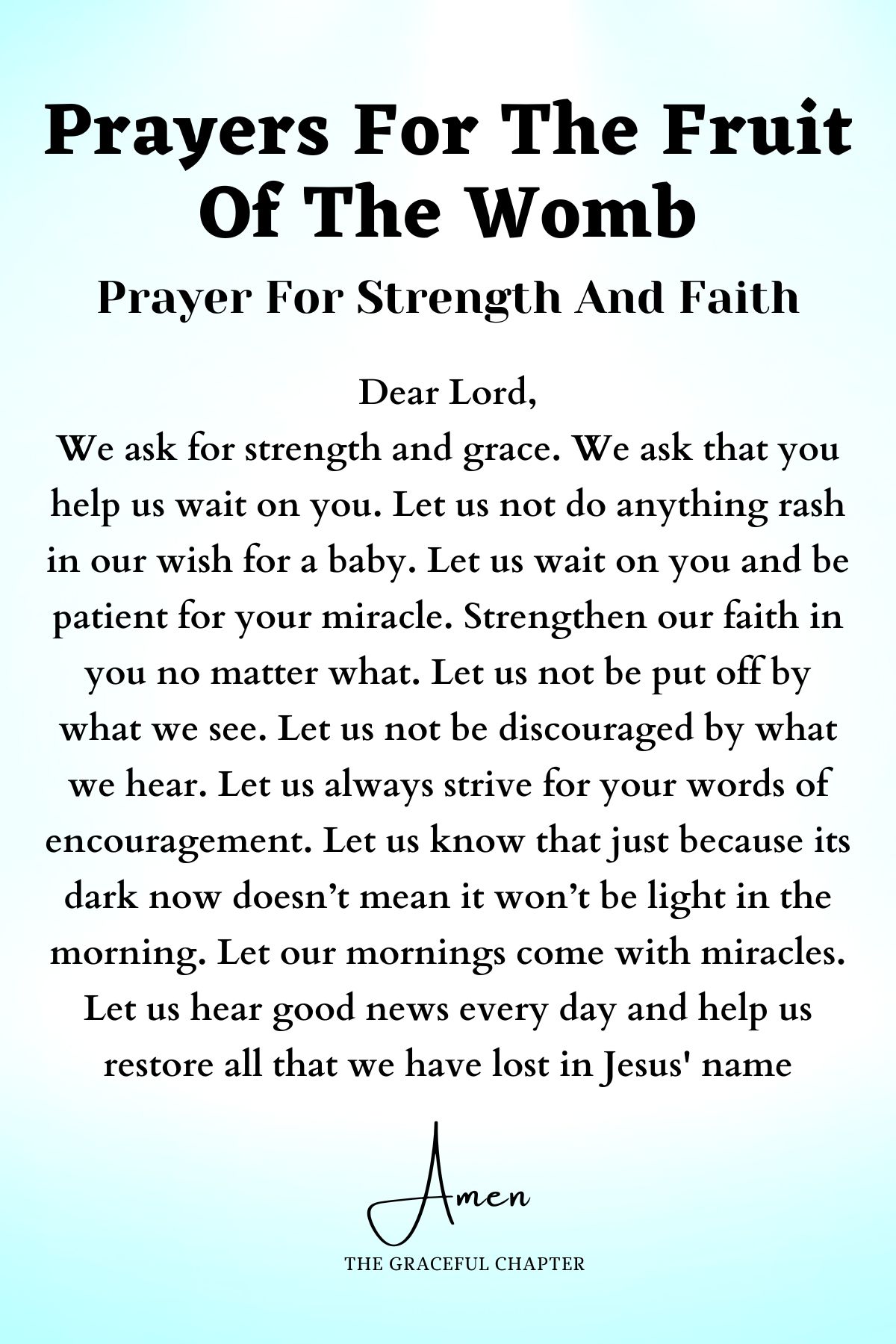 Prayer for strength and faith