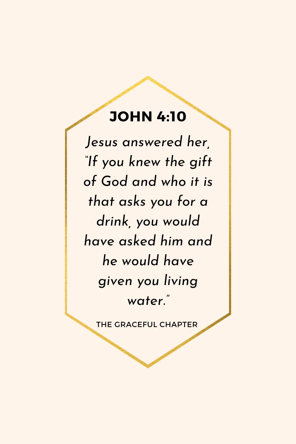 Verse – John 4:10