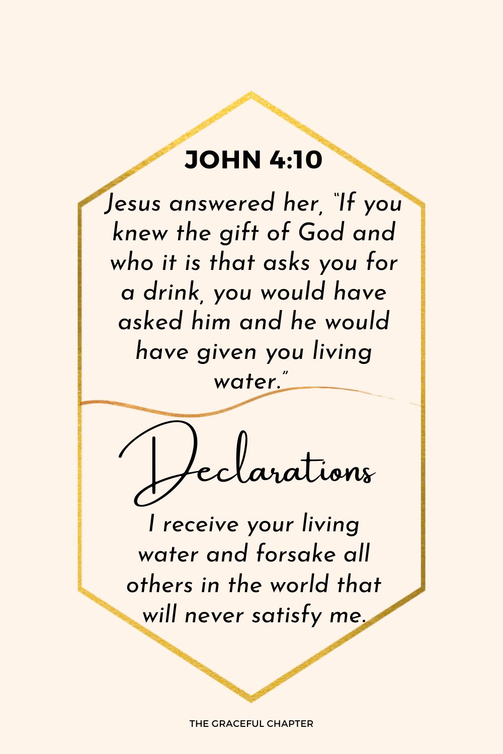 Declaration - John 4:10