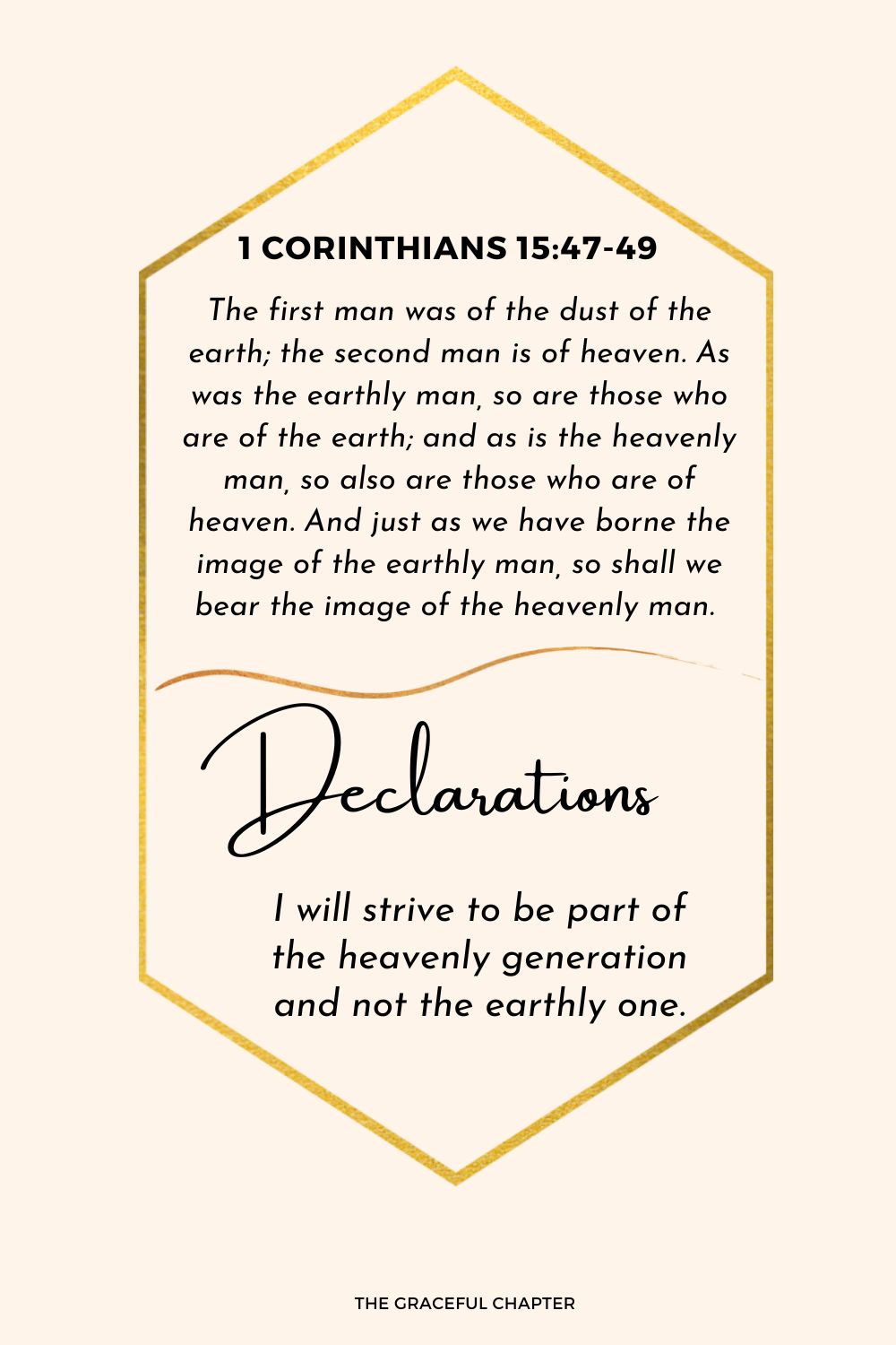 Declaration - Corinthians 15:47-49