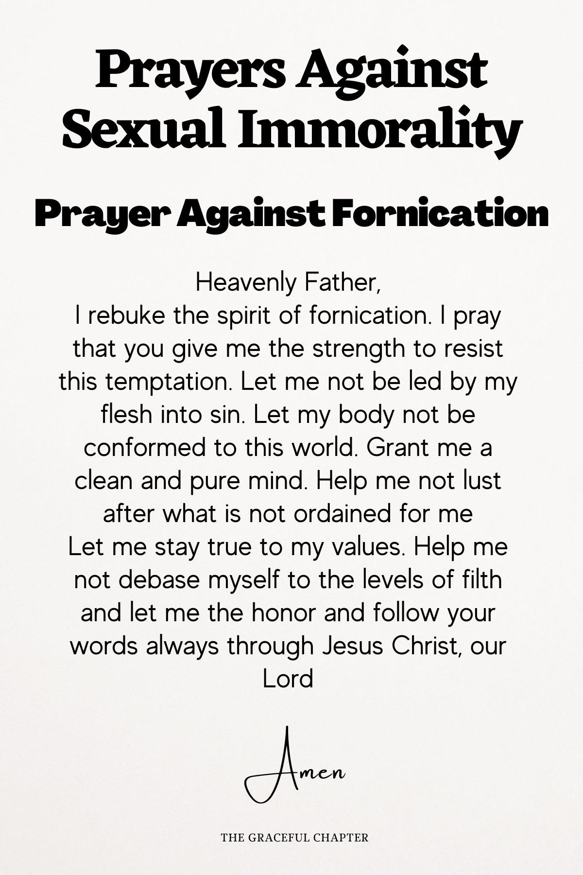 Prayer against fornicationb- 10 Effective Prayers Against Sexual Immorality
