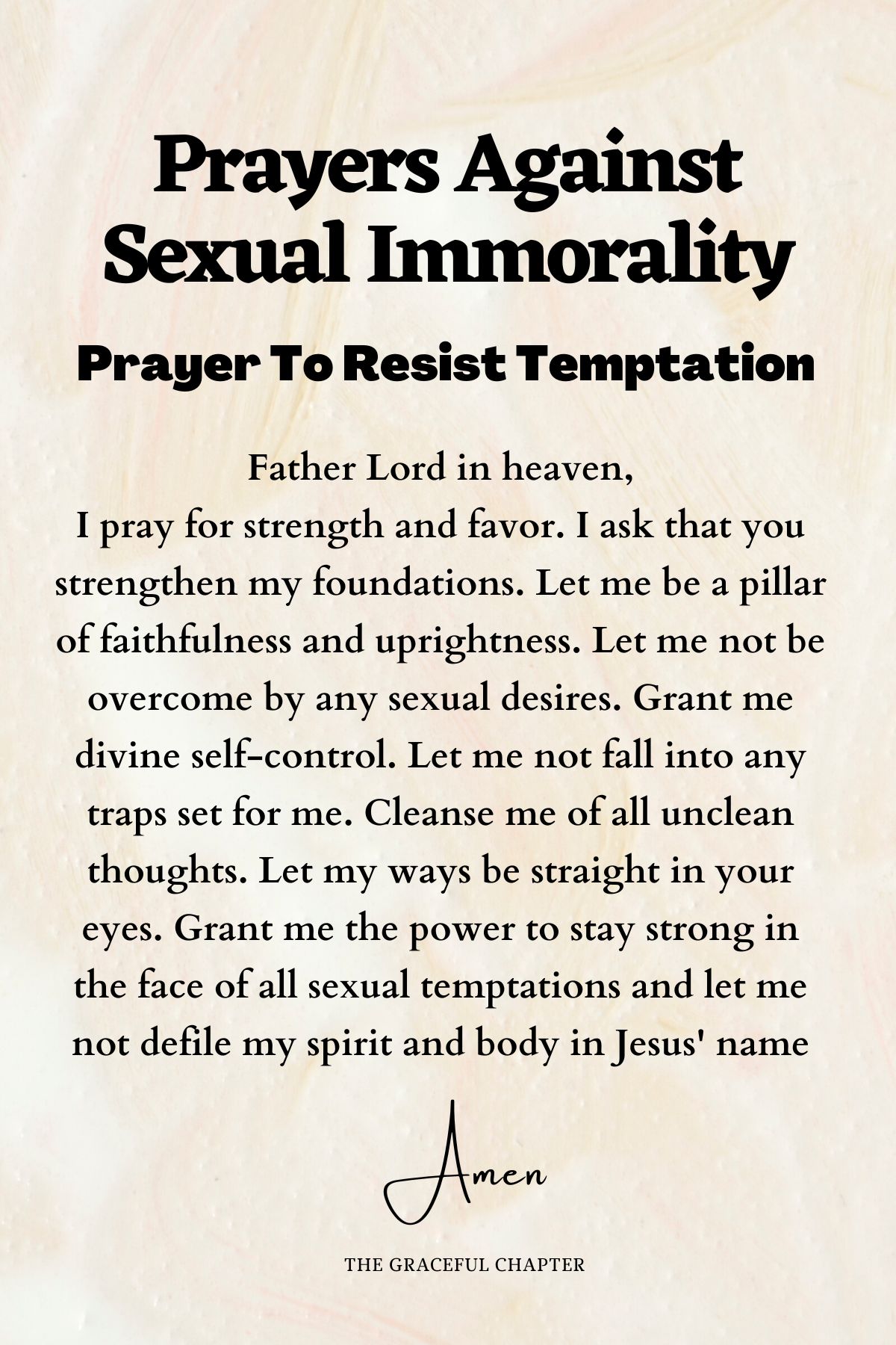 Prayer to resist temptation