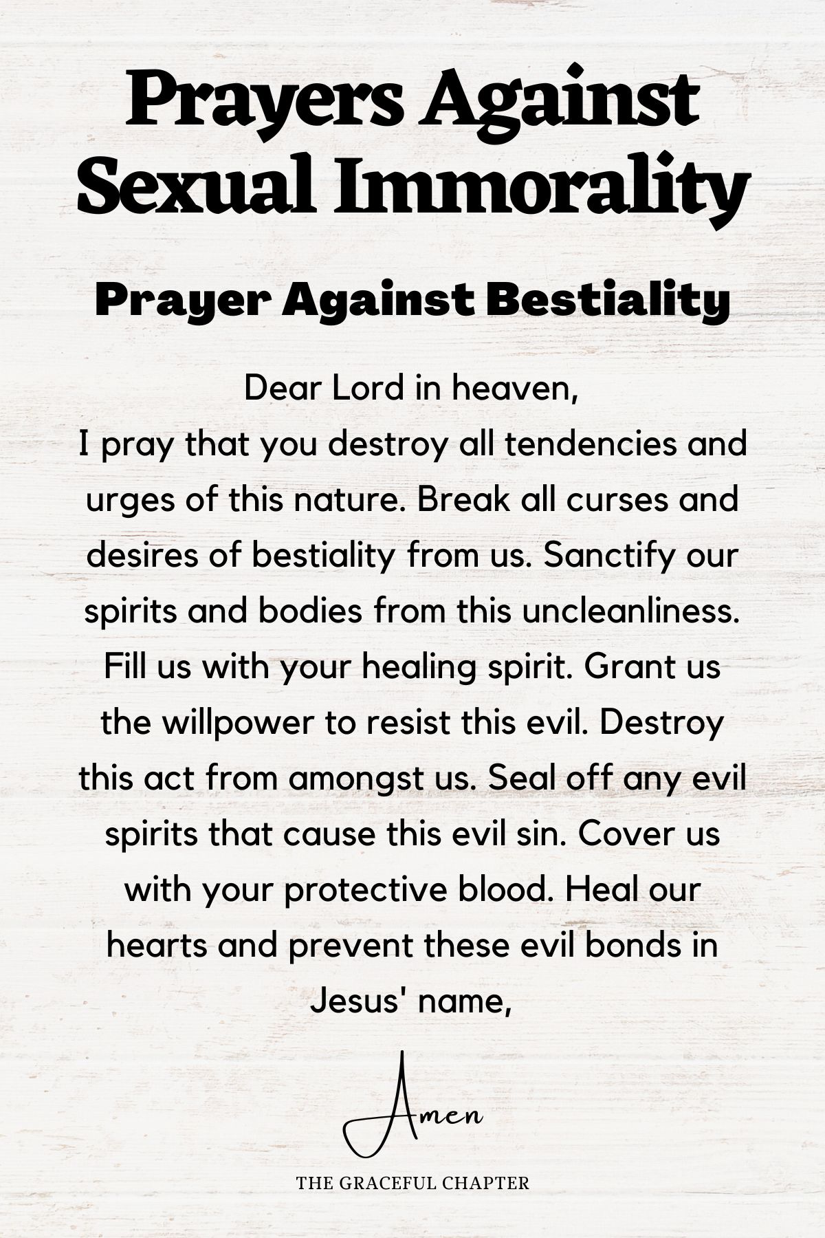 10 Effective Prayers Against Sexual Immorality The Graceful Chapter 6032