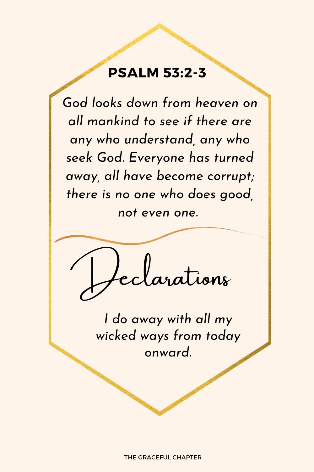 Declaration - Psalm 53:2-3