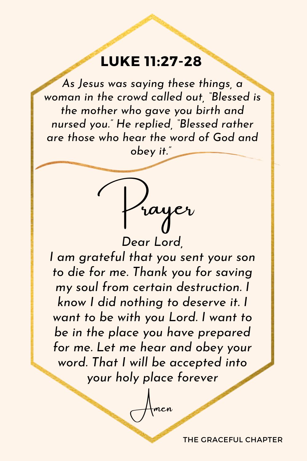  Prayer - Luke 11:27-28