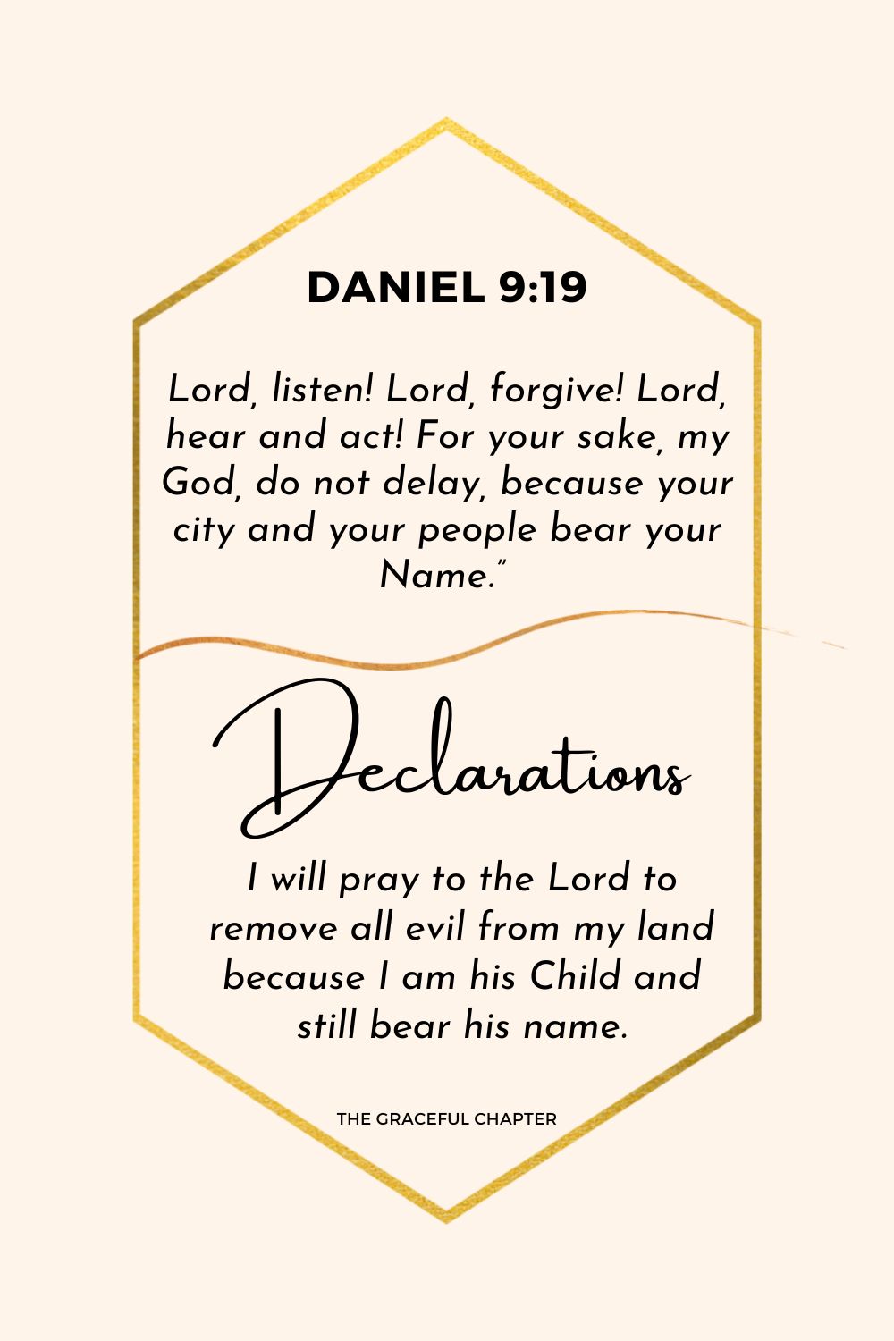 Declaration - Daniel 9:19