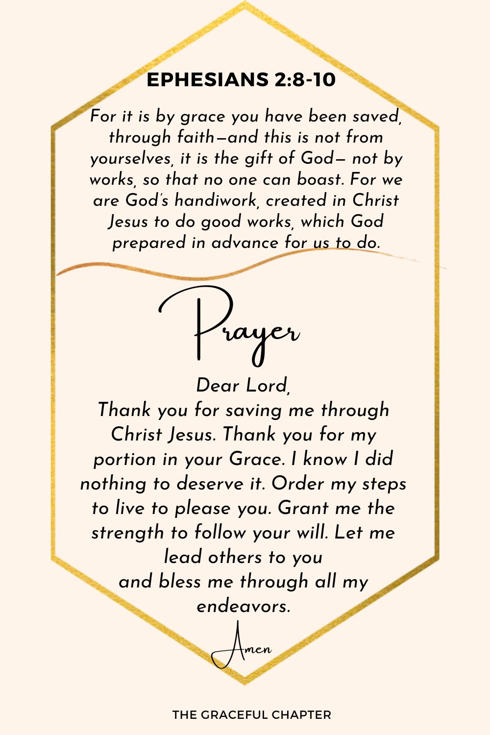 Prayer -Ephesians 2:8-10