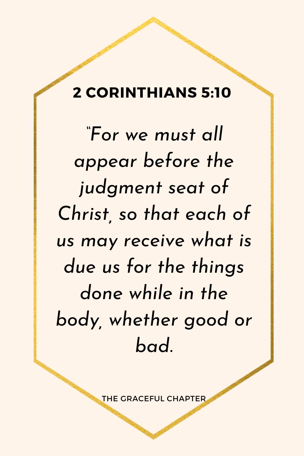 Verse – 2 Corinthians 5:10