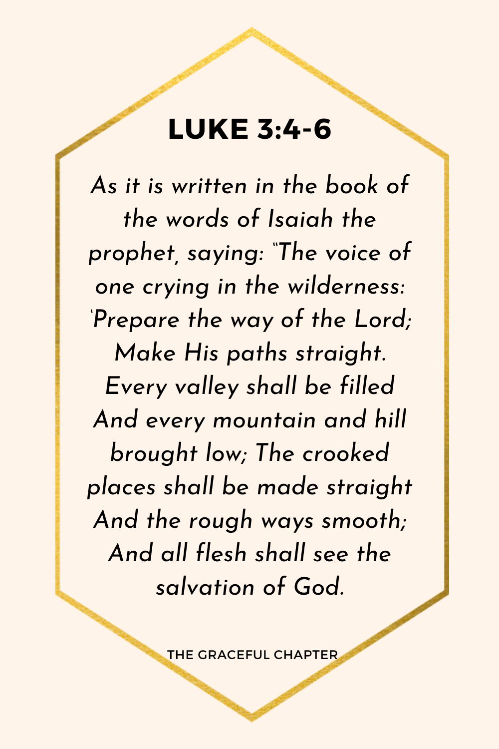 Verse – Luke 3:4-6