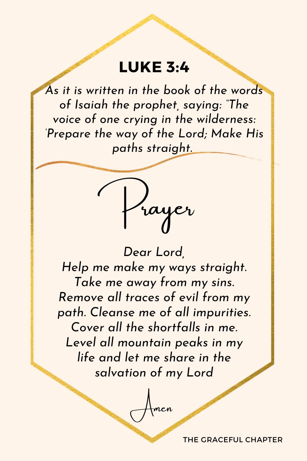 Prayer - Luke 3:4