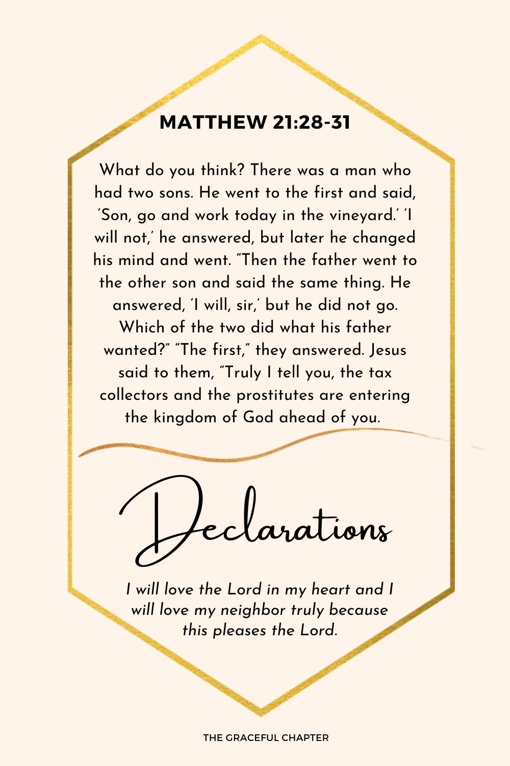Declaration - Matthew 21:28-31