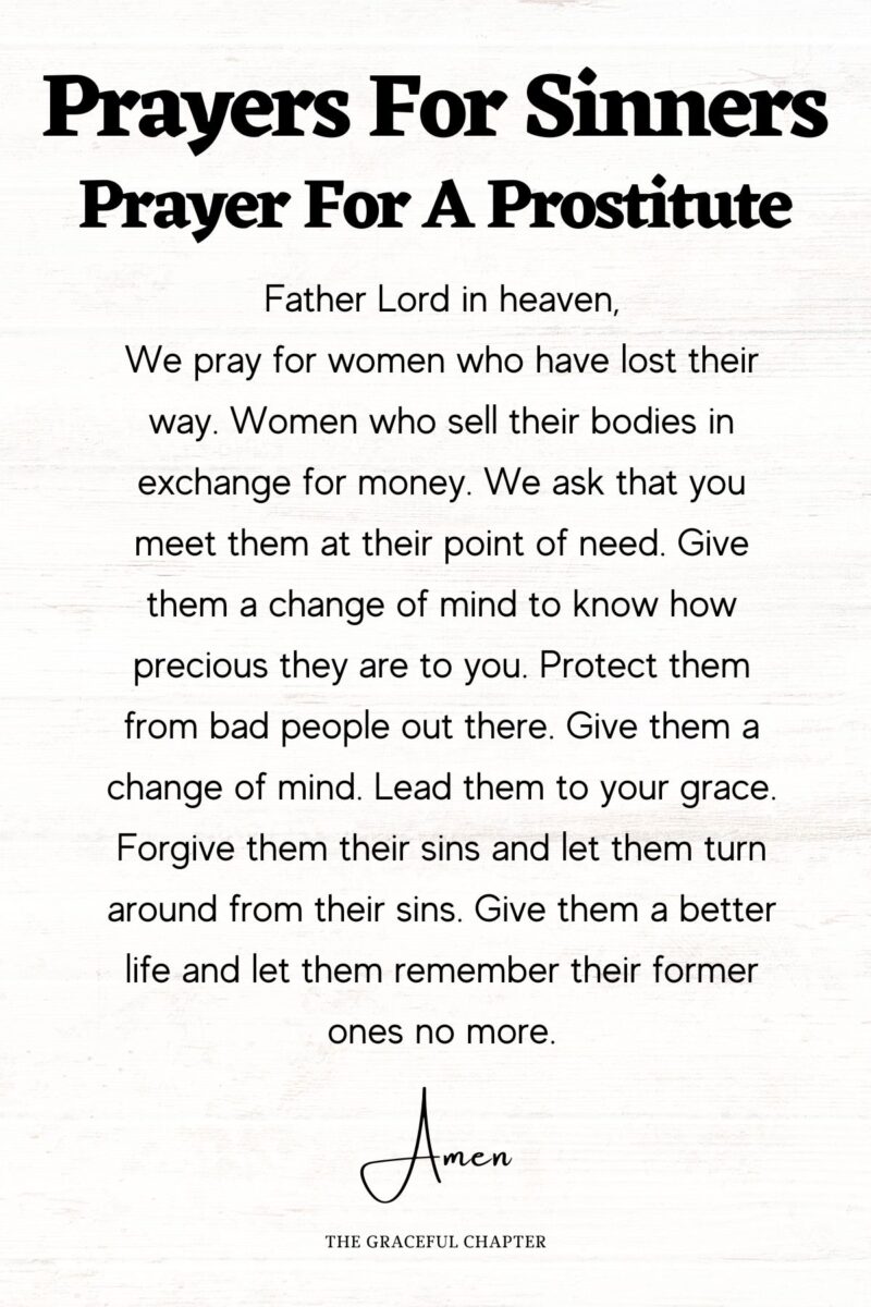 Intercessory Prayers For Sinners To Be Saved - The Graceful Chapter