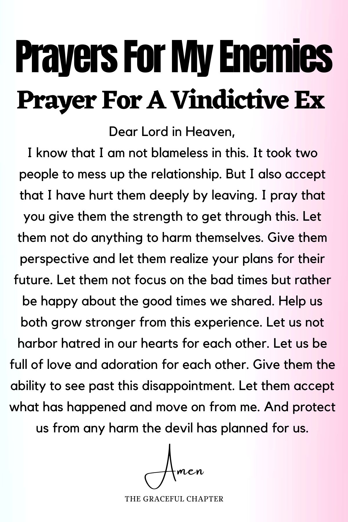 Prayer For A Vindictive Ex