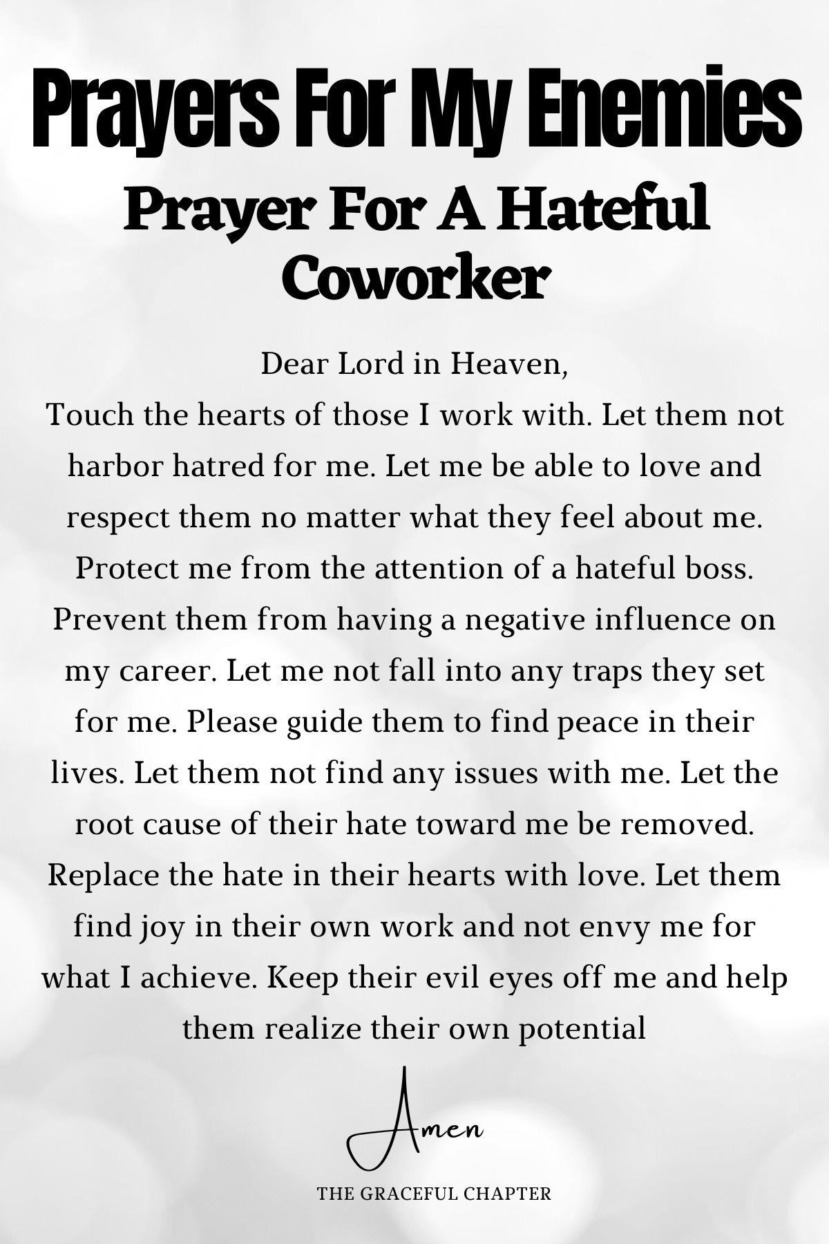 Prayer For A Hateful Coworker