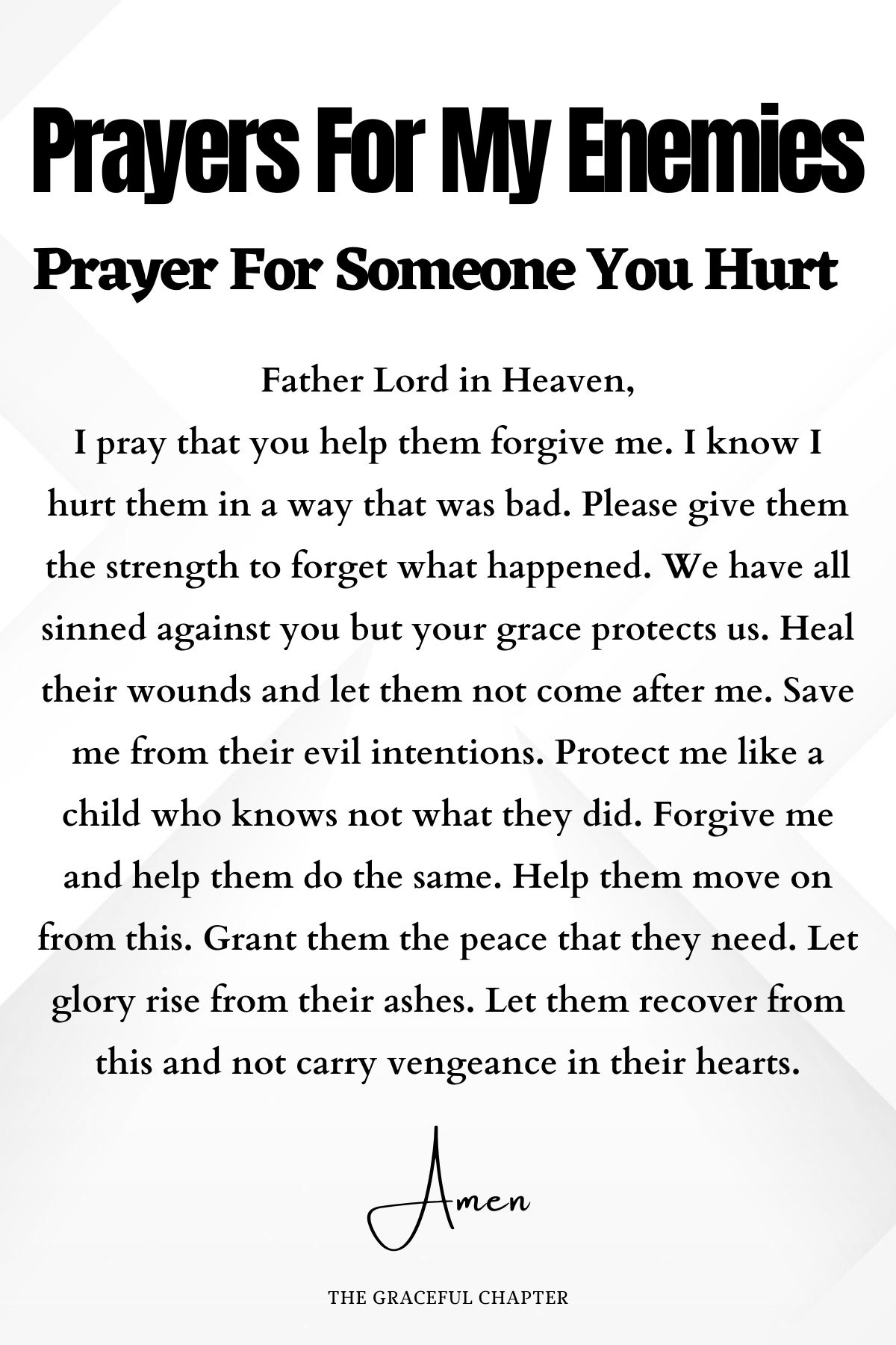 Prayer For Someone You Hurt