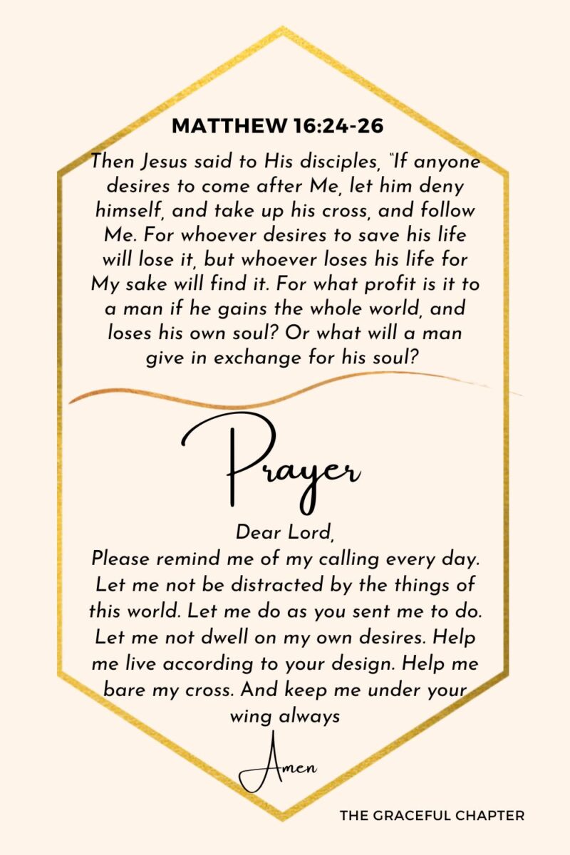 Bible Reflection – Matthew 16:24-26 – Bear Your Own Cross - The ...