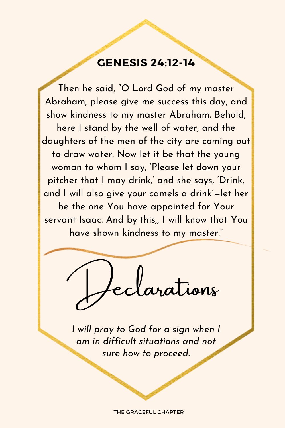 Declaration: Genesis 24:12-14