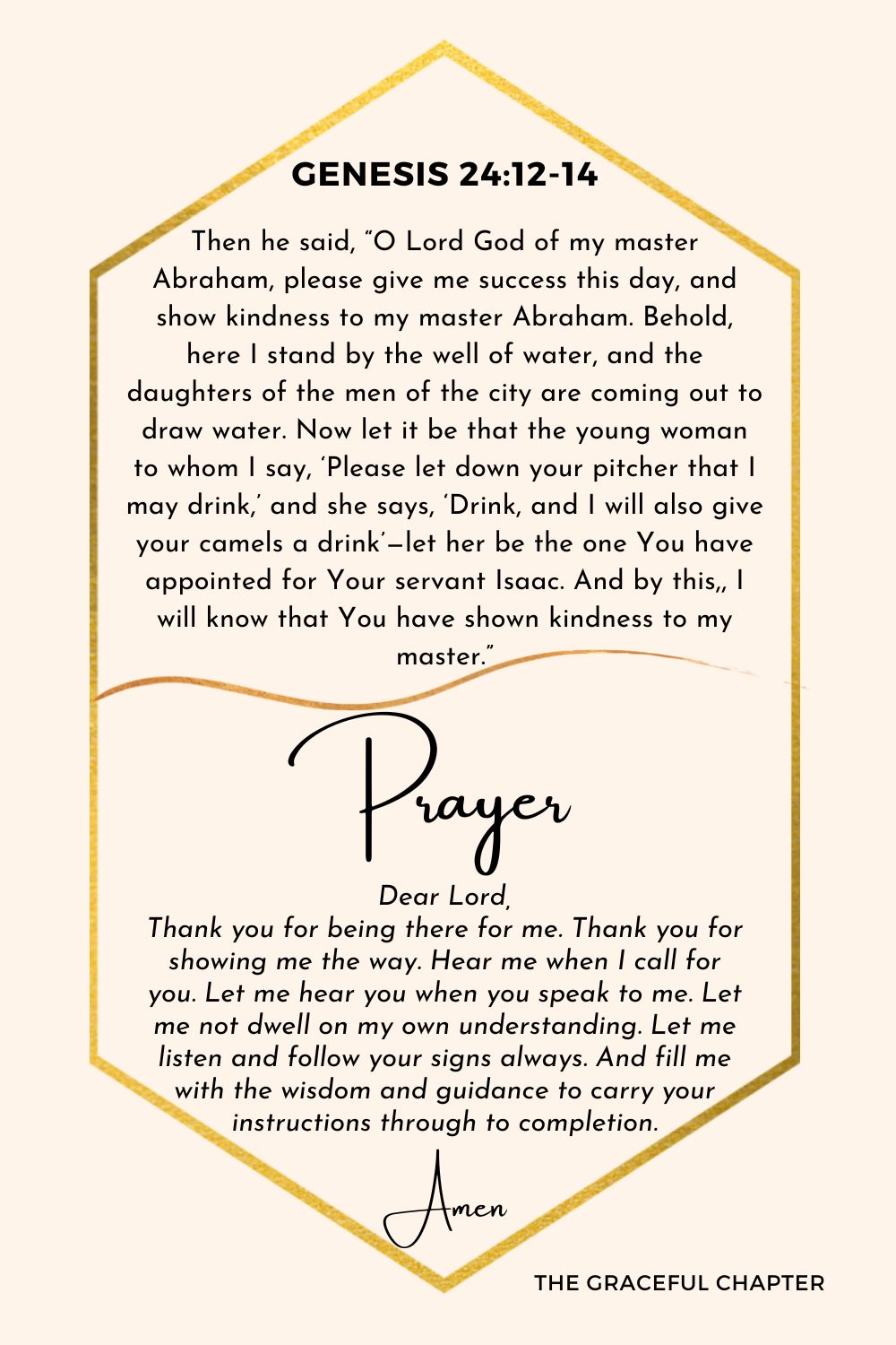 Prayer - Genesis 24:12-14