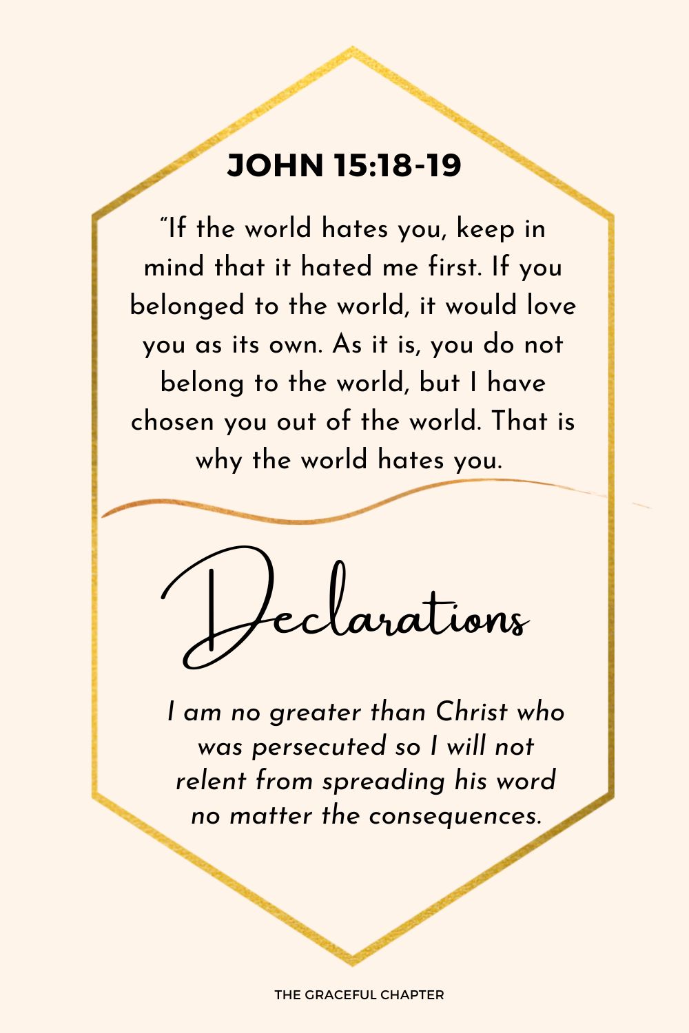 Declaration - John 15:18-19