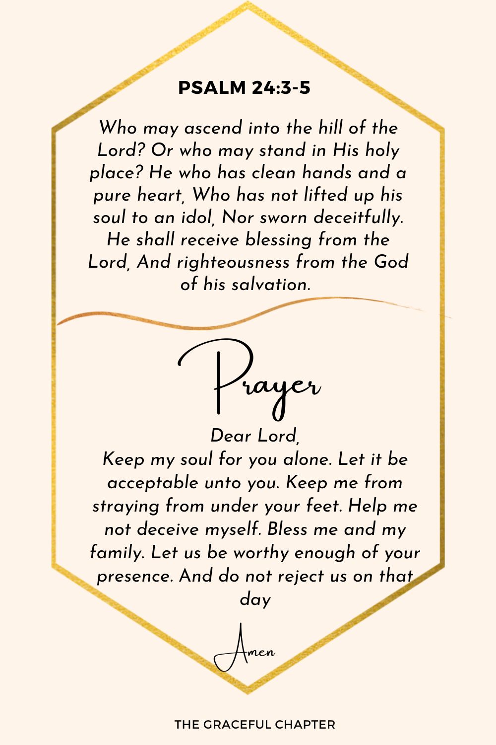 Prayer - Psalm 24:3-5