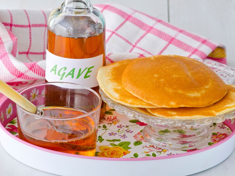 pancakes with agave syrup