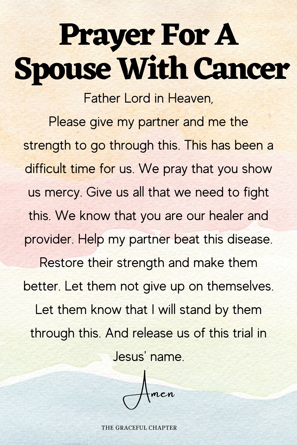 Prayer For A Spouse With Cancer