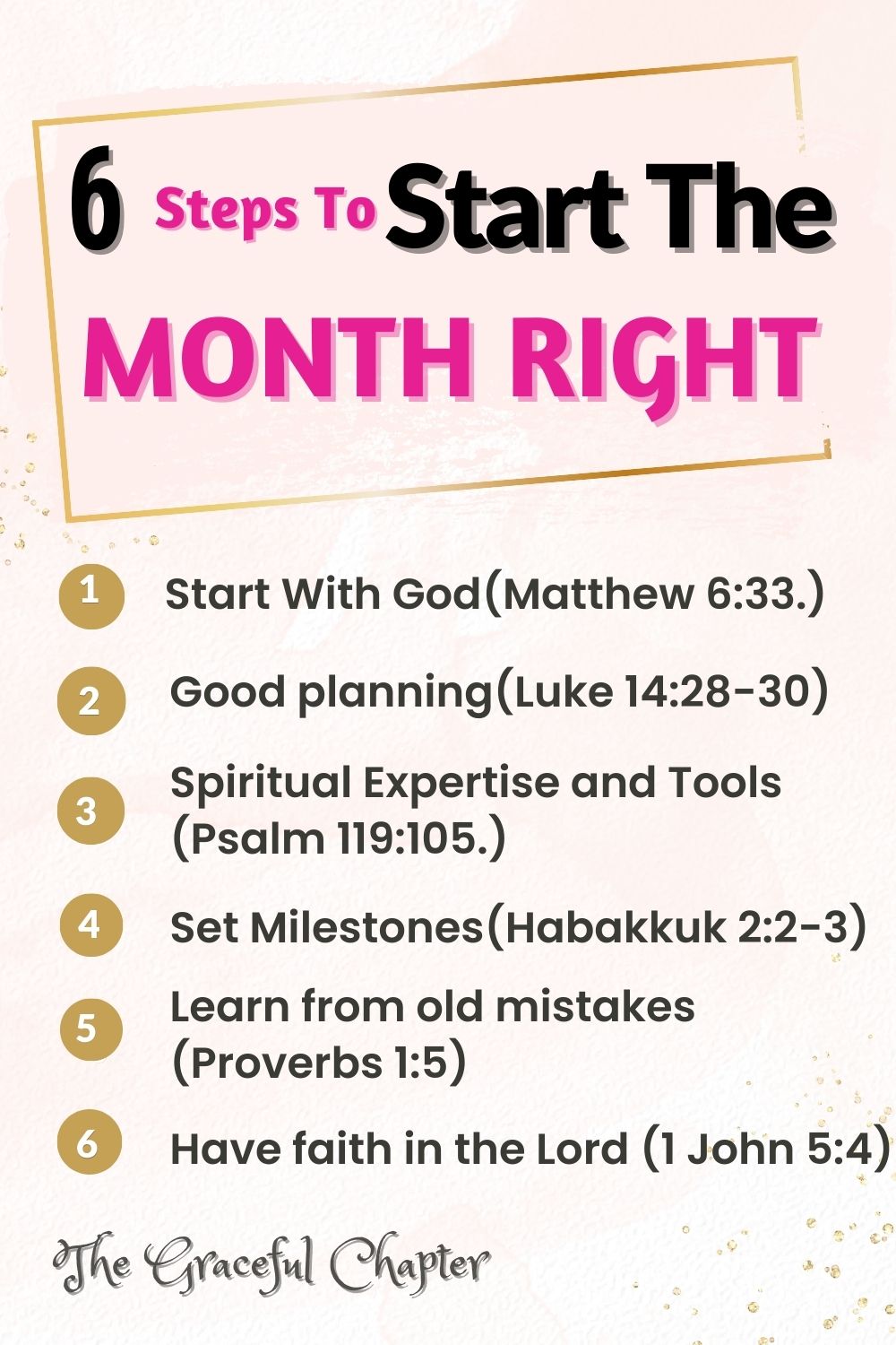 6 steps to start the month right
