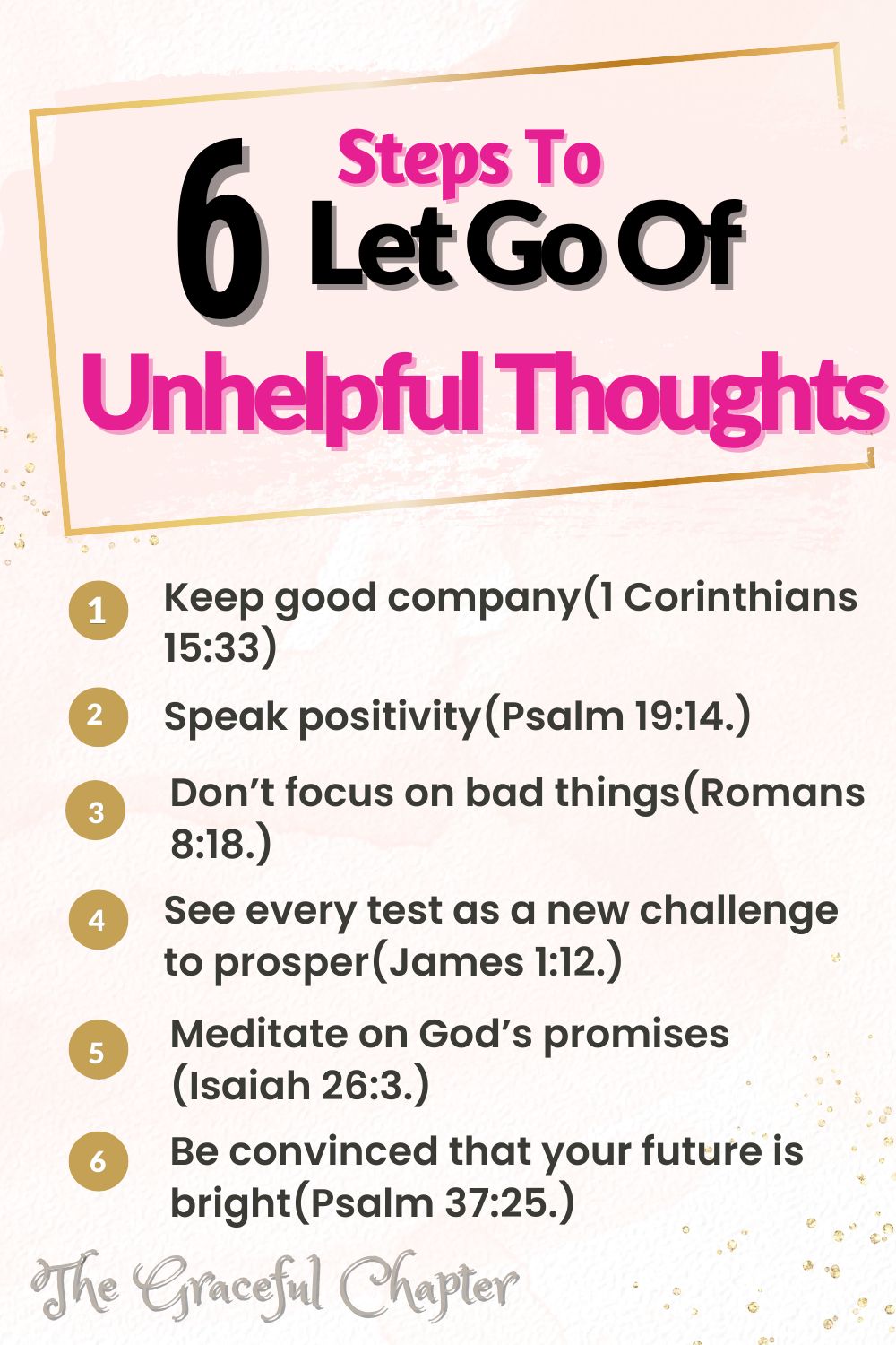 6 steps to let go of unhelpful thoughts