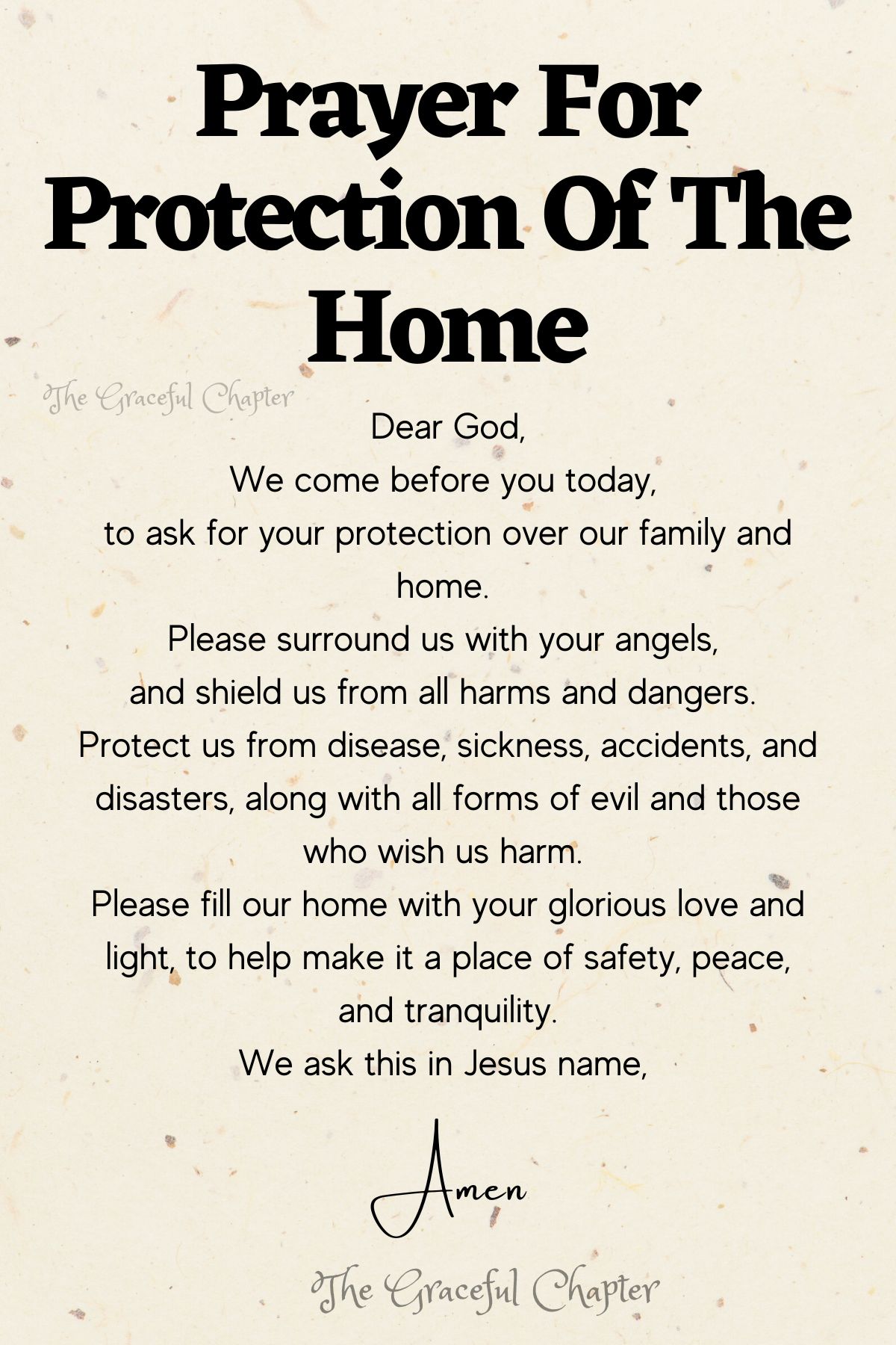 Prayer for protection of the home