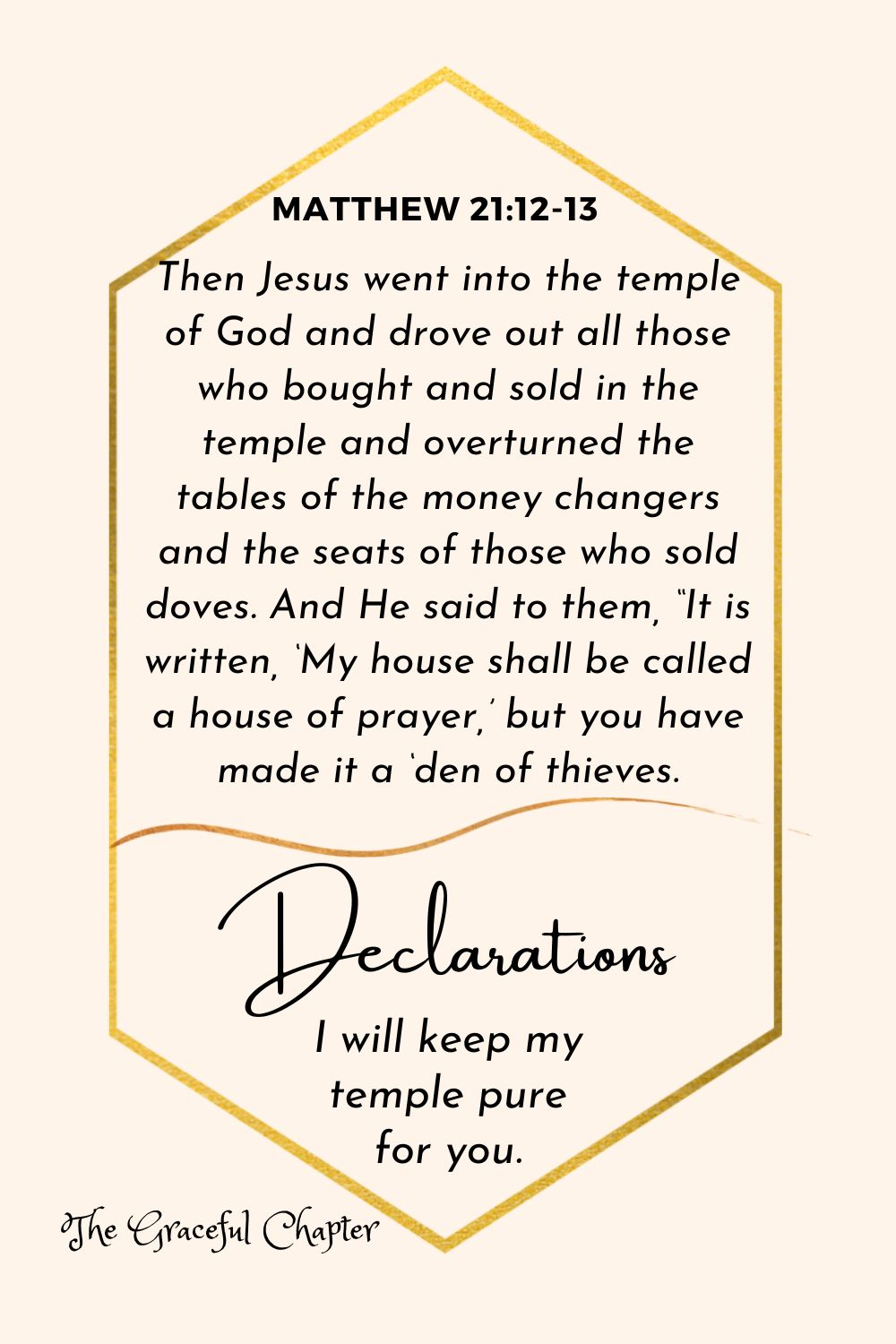 Declaration - Matthew 21:12-13