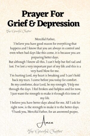 11 Good Prayers For Depression - The Graceful Chapter