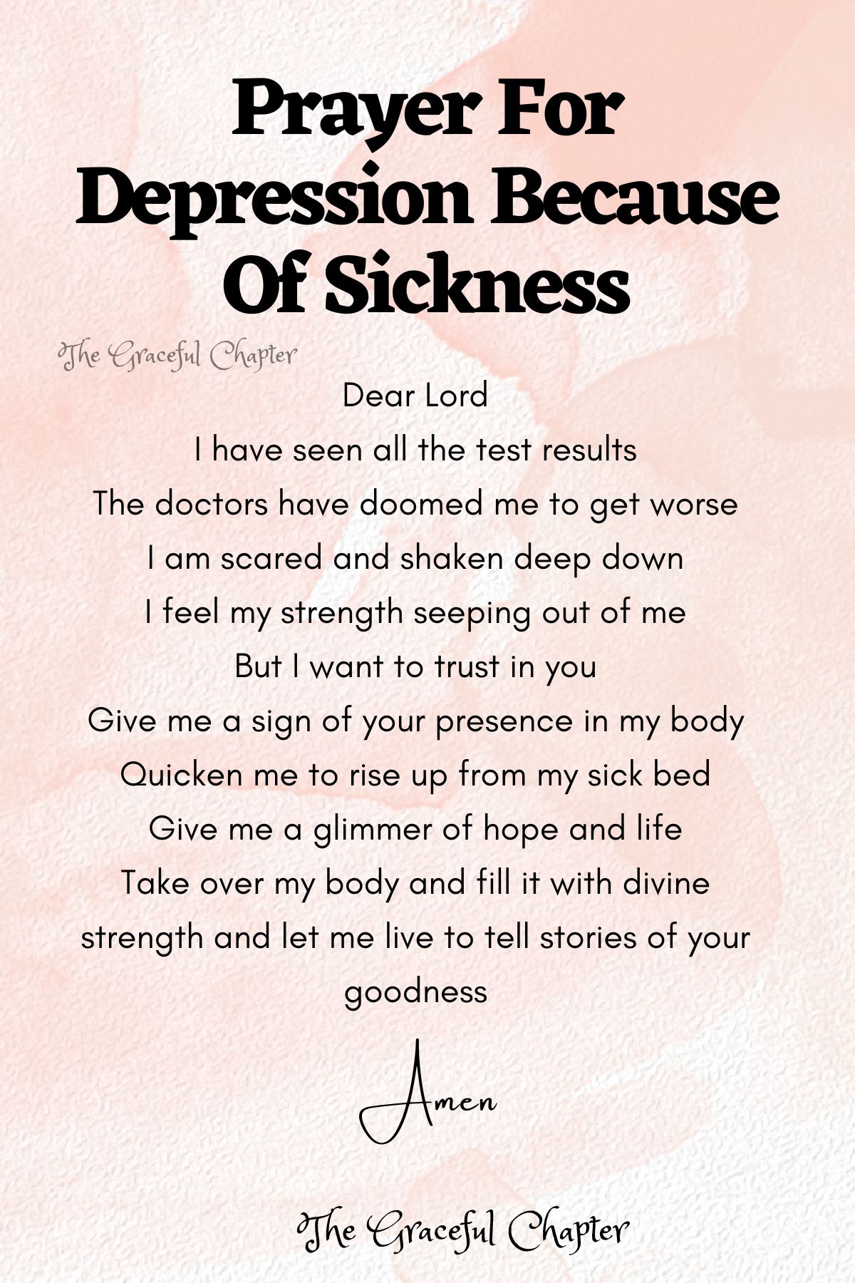 Depression because of sickness