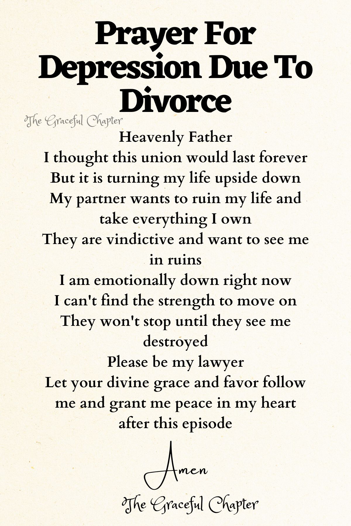 Depression due to divorce