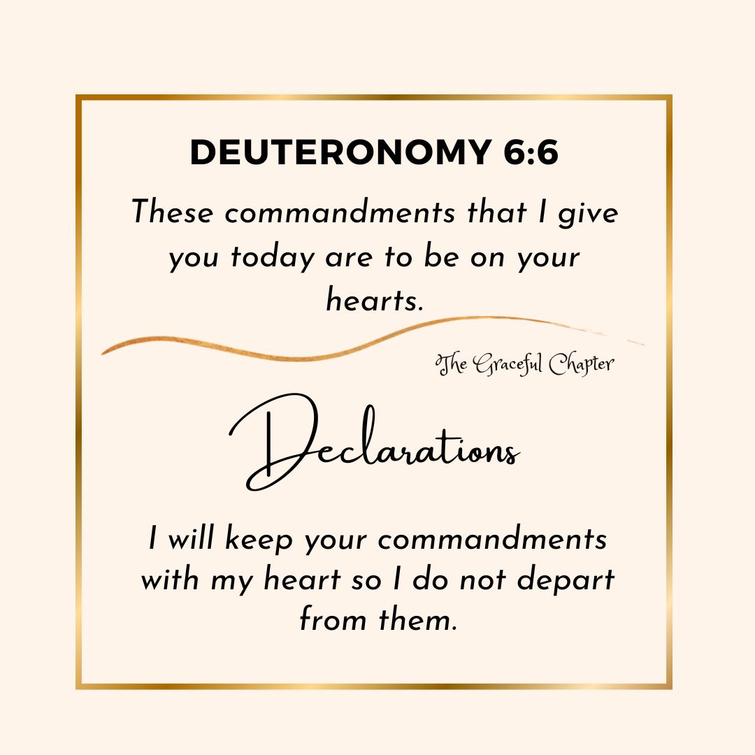 Deuteronomy 6:6 declaration