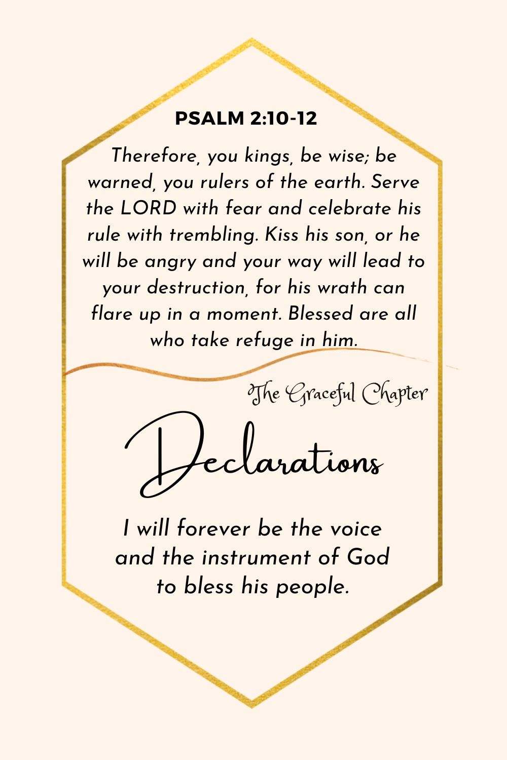 Declaration Psalm 2:10-12