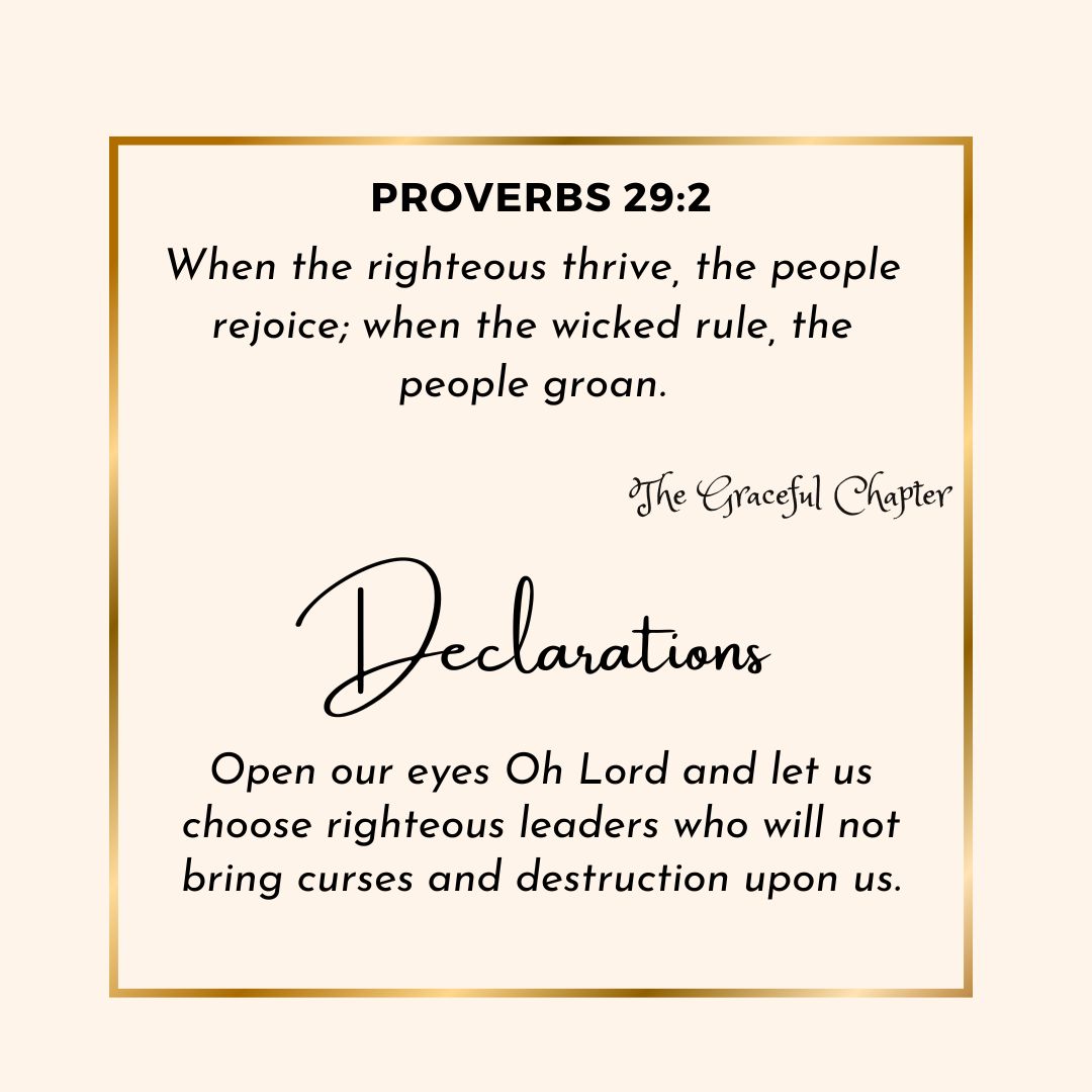 Proverbs 29:2 declaration