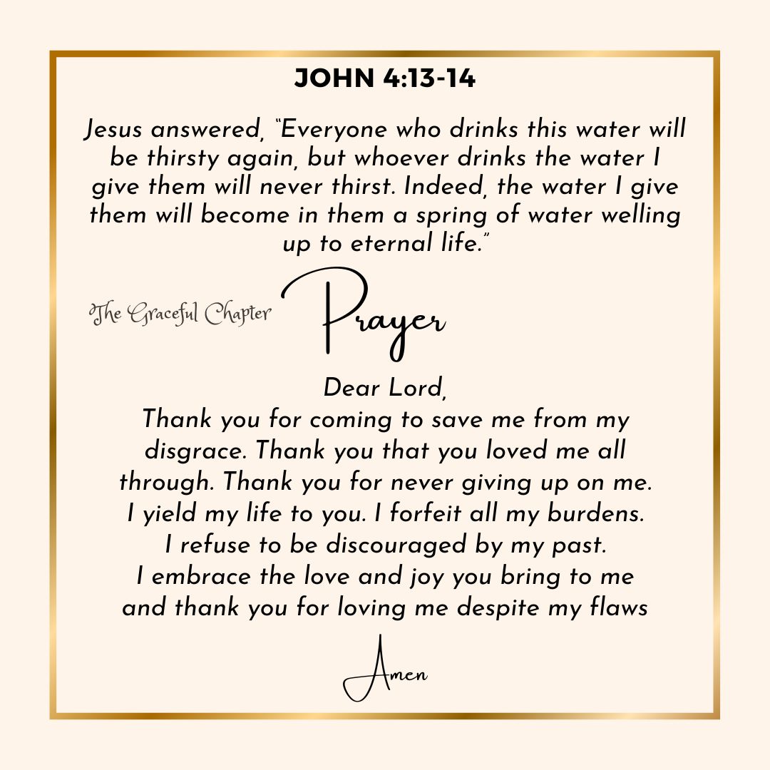 Verse – John 4:13-14 Prayer
