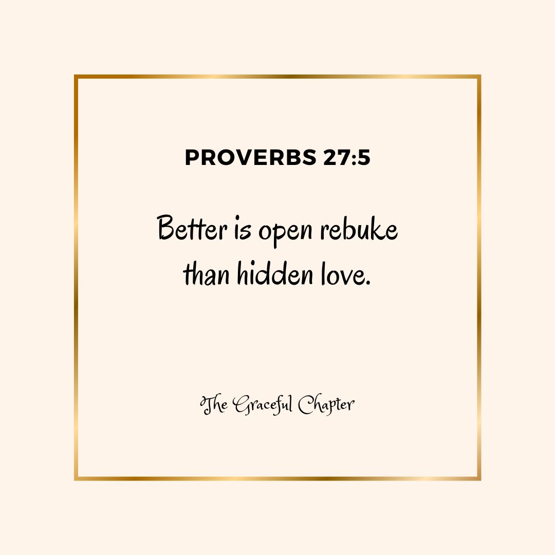 Verse - Proverbs 27:5