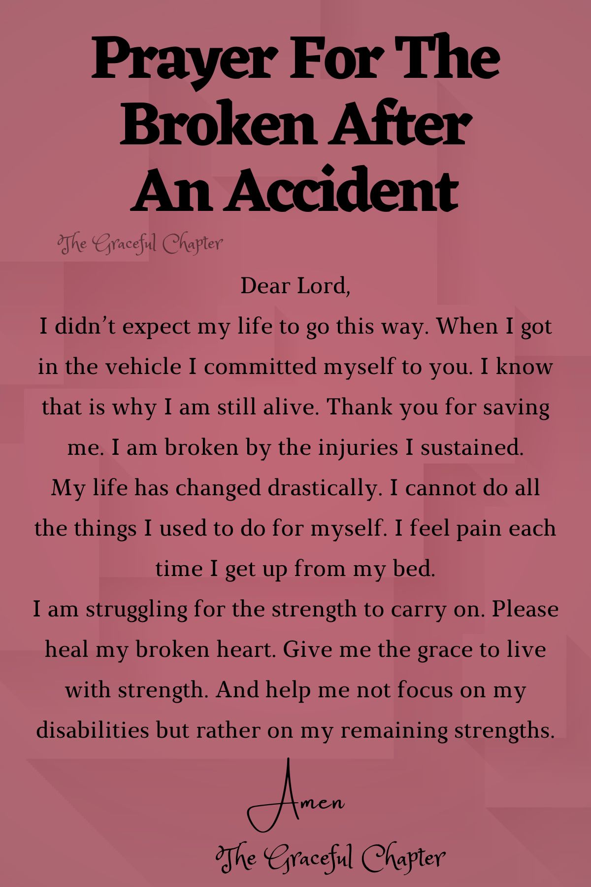 For the broken after an accident