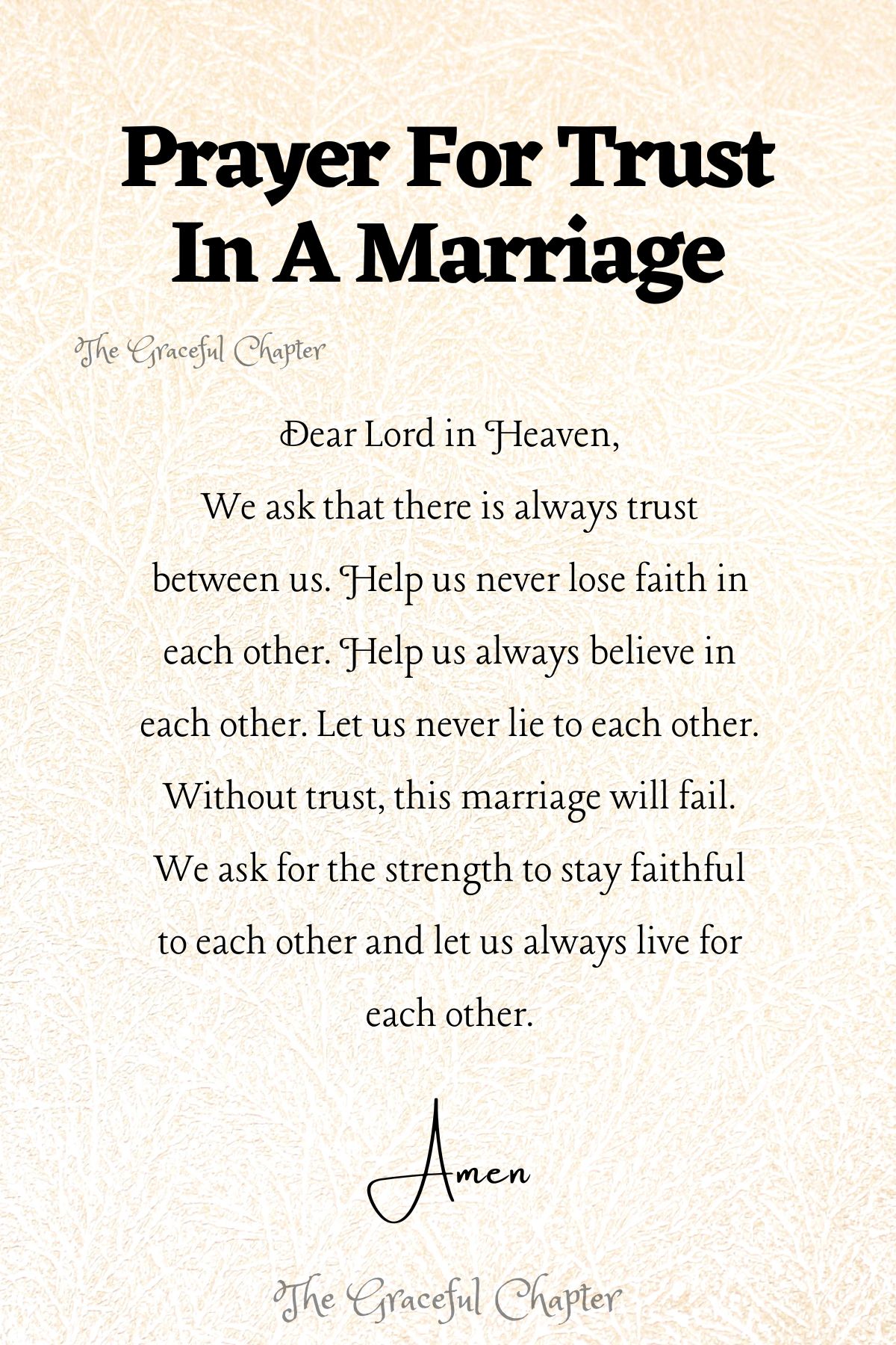 Prayer for trust in a marriage