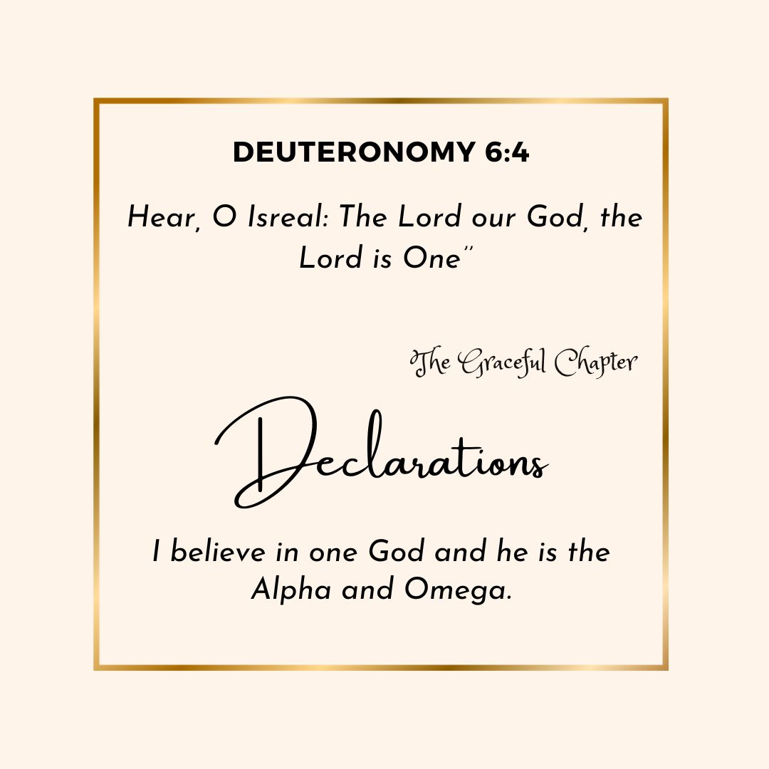 Declaration- Deuteronomy  6:4