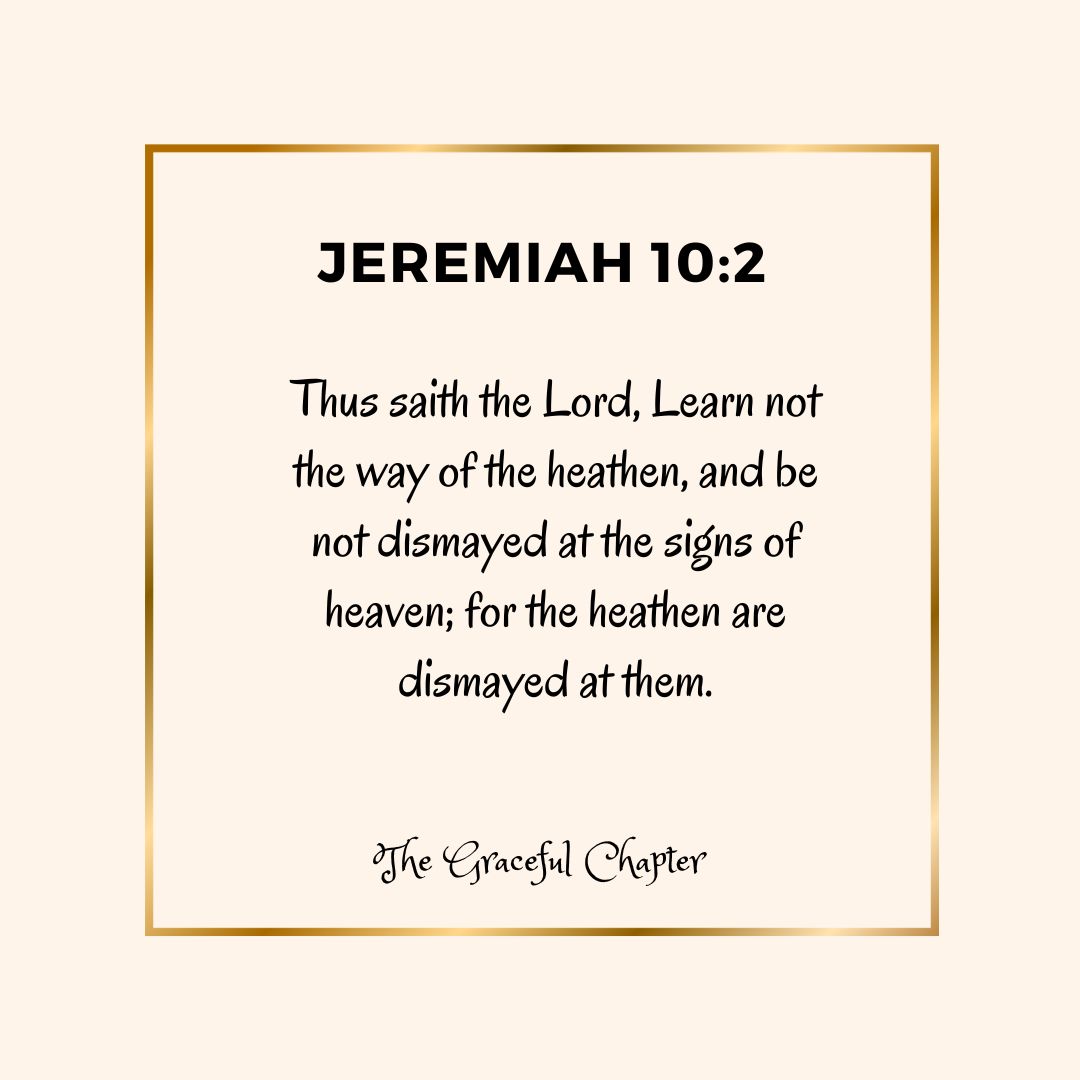 Jeremiah 10:2 bible verse