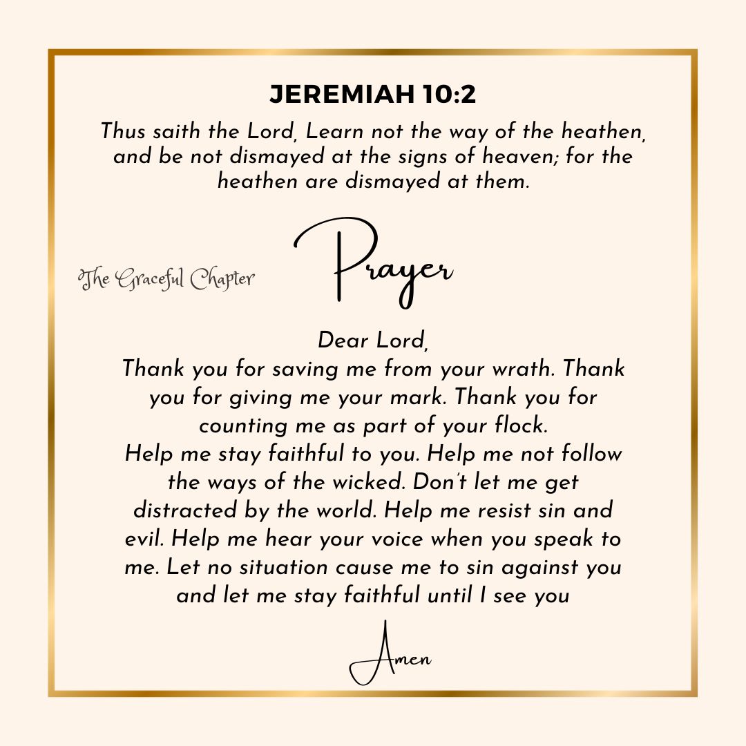 Jeremiah 10:2 prayer