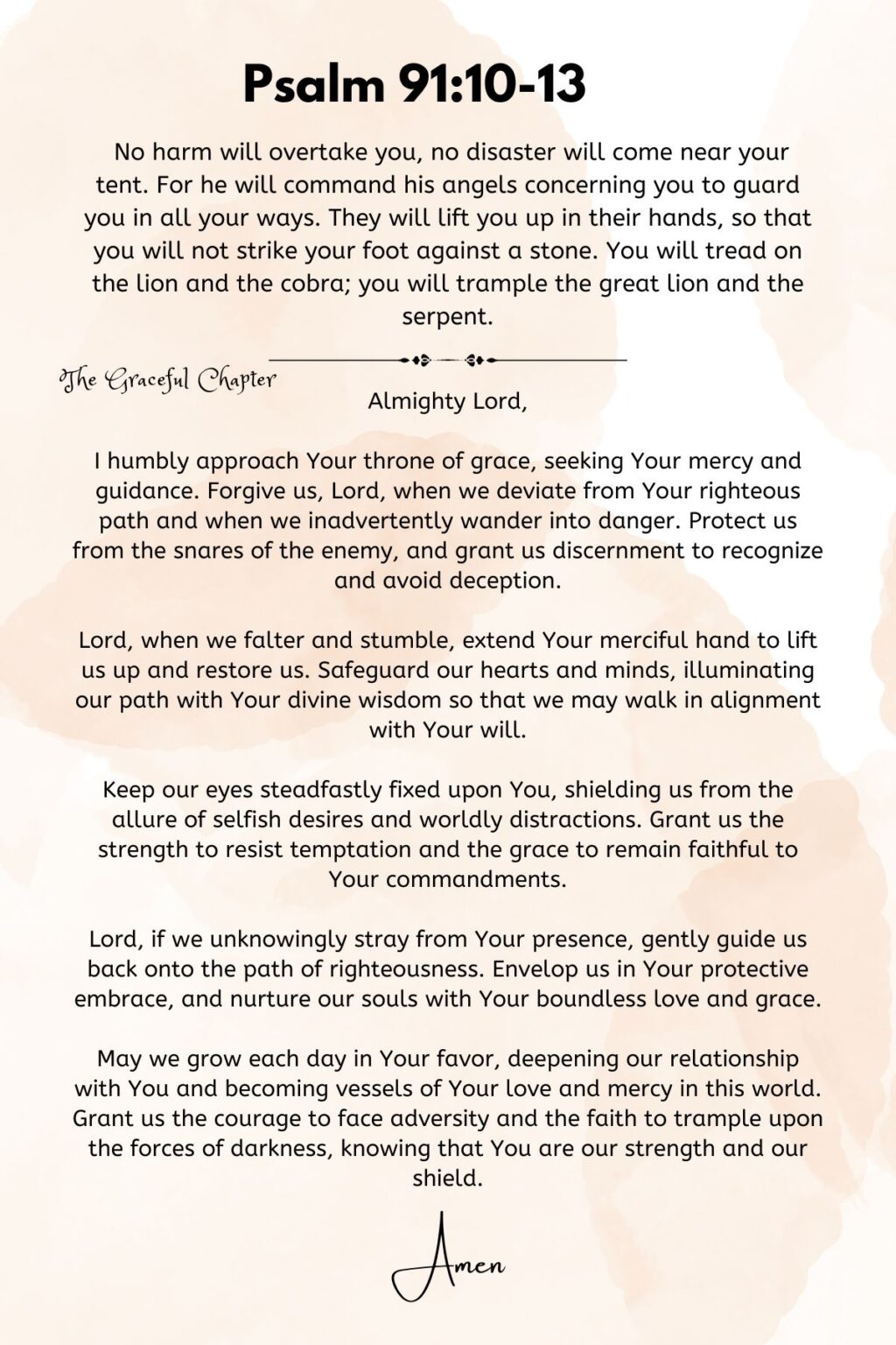 5 Psalm 91 Prayers For Divine Protection - The Graceful Chapter